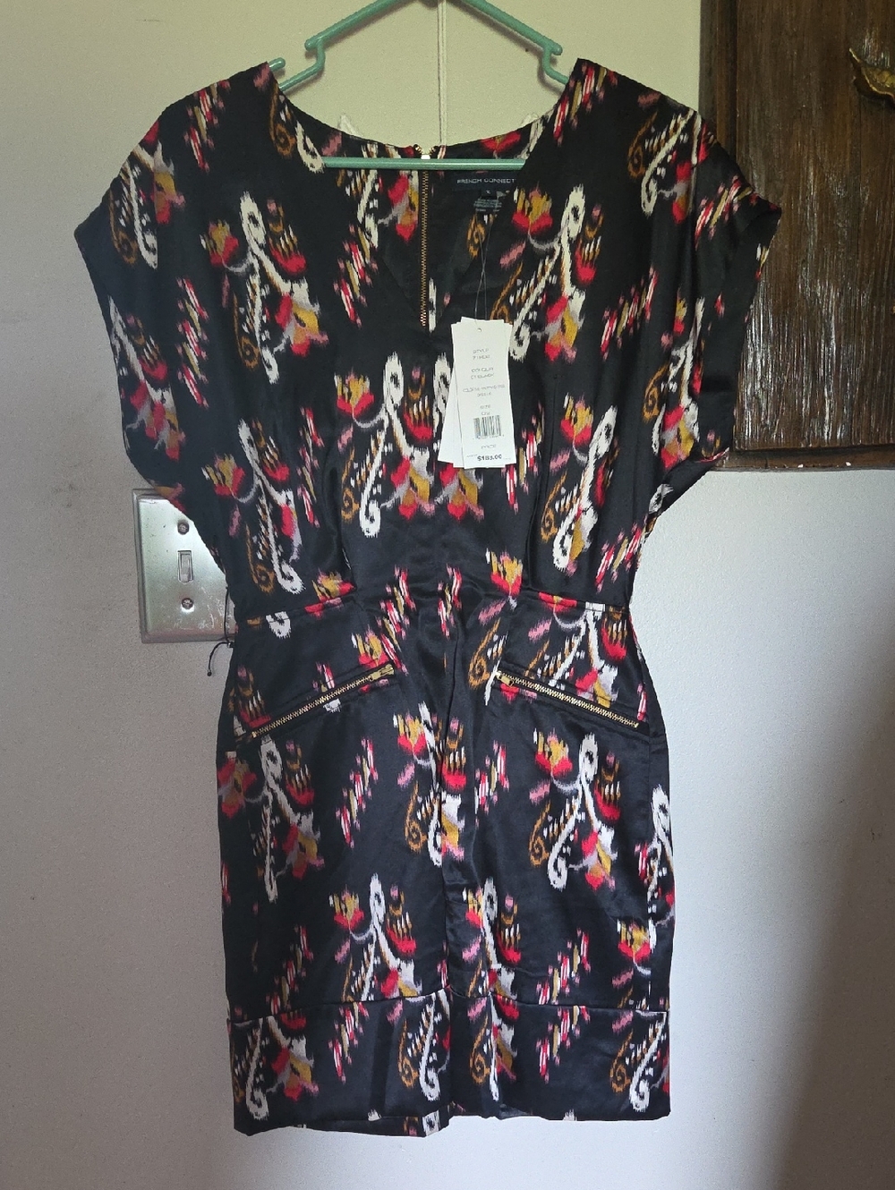 French Connection Nwt Black Abstract Print 2